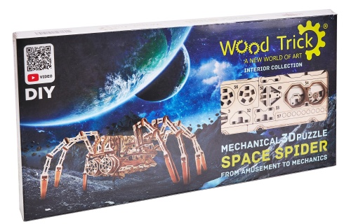 Механическая сборная модель Wood Trick Космический Паук фото 3