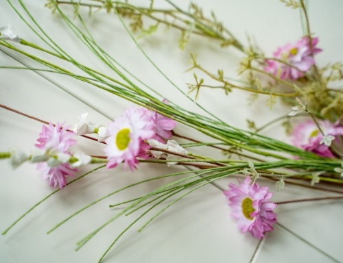 Искусственные полевые цветы "Сиреневая нежность", декоративная ветка, полиэстер, 60 см, Kaemingk фото 4