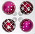 Набор стеклянных шаров КЛАССИК, бордовый с розовым, 4х62 мм, Елочка