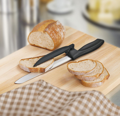 Нож Victorinox с упором для отрезания равномерных ломтиков, черный фото 10