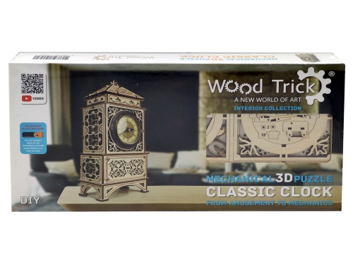 Механическая сборная модель Wood Trick Классические часы фото 9