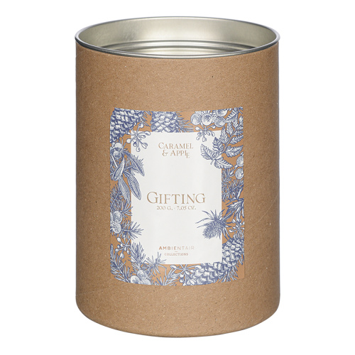 Свеча ароматическая gifting, Карамель и яблоко (новая), 40 ч фото 3