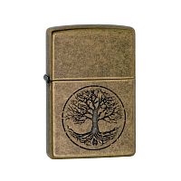 Зажигалка ZIPPO Classic с покрытием Antique Brass™, латунь/сталь, медная, матовая, 36x12x56 мм, 29149