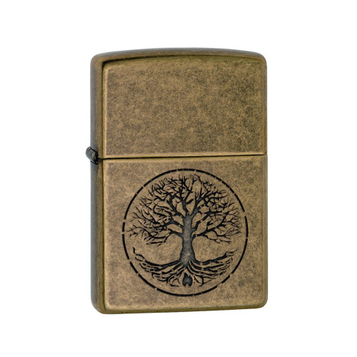 Зажигалка ZIPPO Classic с покрытием Antique Brass™, латунь/сталь, медная, матовая, 36x12x56 мм, 29149