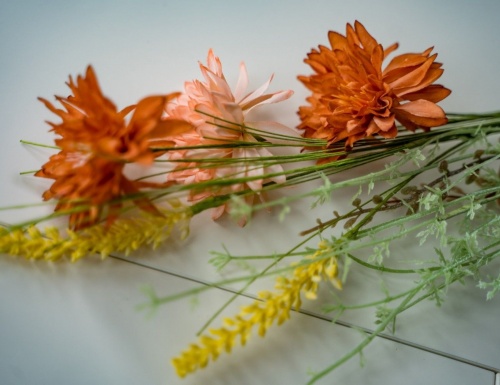 Искусственные полевые цветы "Привет от лета", декоративная ветка, полиэстер, оранжевые, 60 см, Kaemingk фото 2