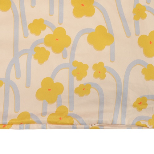 Комплект постельного белья горчичного цвета с принтом Полярный цветок из коллекции scandinavian touch фото 6