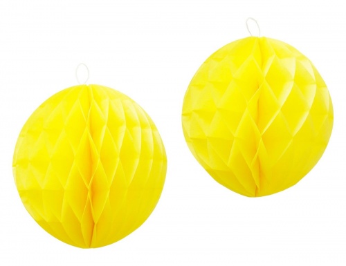 Бумажные шары-соты SUNNY PARTY, жёлтые, 25 см (2 шт.), Boltze фото 3