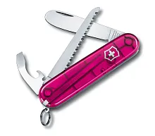 Нож My First Victorinox, 84 мм, 9 функций, полупр.розовый