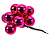 "Гроздь" стеклянных глянцевых шариков на проволоке, 12 шаров по 25 мм, цвет: фуксия, Kaemingk