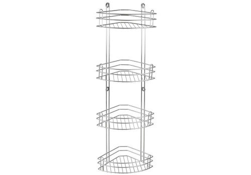 RUS-385022-4 Zn Полка для ванной 4-ярусная угловая, Rosenberg фото 2