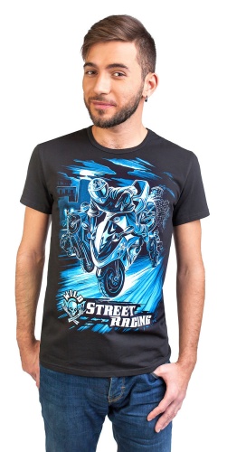 Мужская футболка"Wild Street Racing" фото 2