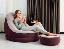 Надувное кресло Comfort Cruiser Inflate-A-Chair, 121х100х86 см, с пуфиком 54х54х26 см, BestWay,