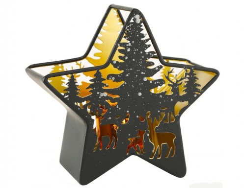 Новогодний подсвечник под чайную свечу "Звезда сиерво", металл, чёрный, 18х8х17 см, Boltze фото 3