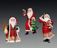 Ёлочная игрушка "Лесной санта", полистоун, разные модели, 10-12 см, Holiday Classics