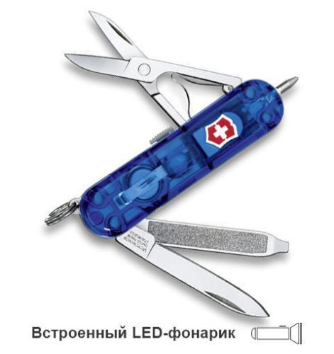 Нож-брелок Victorinox Classic Signature Lite, 58 мм, 7 функций,, 0.6226.T2