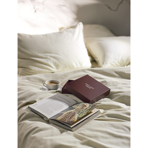 Комплект постельного белья из сатина серо-бежевого цвета с брашинг-эффектом из коллекции essential фото 4