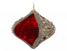 Ёлочное украшение "Флёрри" (луковка), красное, 10 см, Edelman, Noel (Katherine's style)