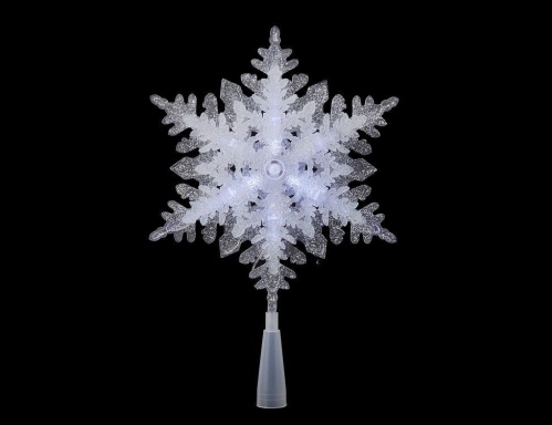 Верхушка на ёлку "Снежинка", акрил, LED-огни, 23.5х8х35.5 см, Edelman, Luca