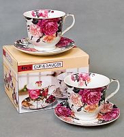 Набор чайный "Розовый сад-1" из 4 предметов, диаметром 370 мм
