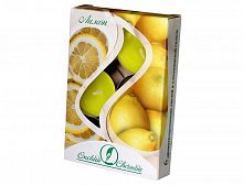 Набор ароматических свечей "Лимон", 3.8х1.6 см (упаковка 6 шт.), Омский Свечной
