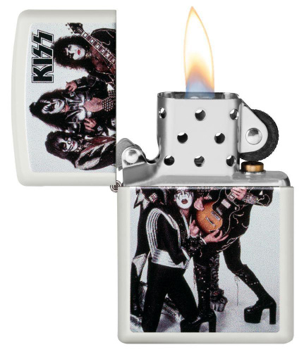 Зажигалка Zippo Kiss с покрытием White Matte, латунь/сталь, белая, матовая, 36x12x56 мм фото 6