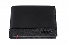 Портмоне Zippo с защитой от сканирования RFID, цвет чёрный, натуральная кожа, 12×2×9 см, 2006021