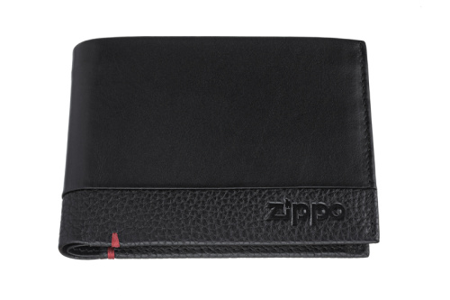 Портмоне Zippo с защитой от сканирования RFID, цвет чёрный, натуральная кожа, 12×2×9 см, 2006021