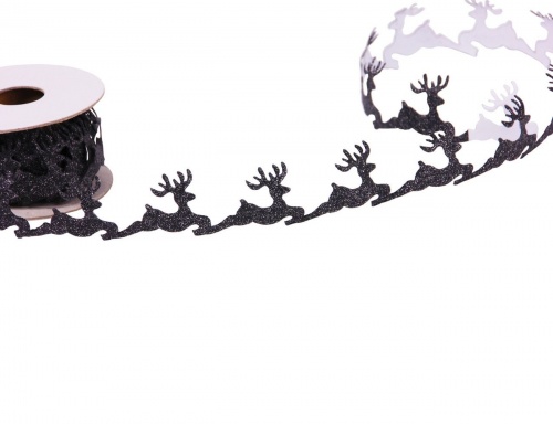Лента для декорирования "Зимнее кружево - олени", 3х300 см, Edelman фото 5