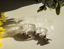 Набор вазочек на клипсе "Беата", стекло, прозрачный, 3 шт., 6х5 см, Edelman