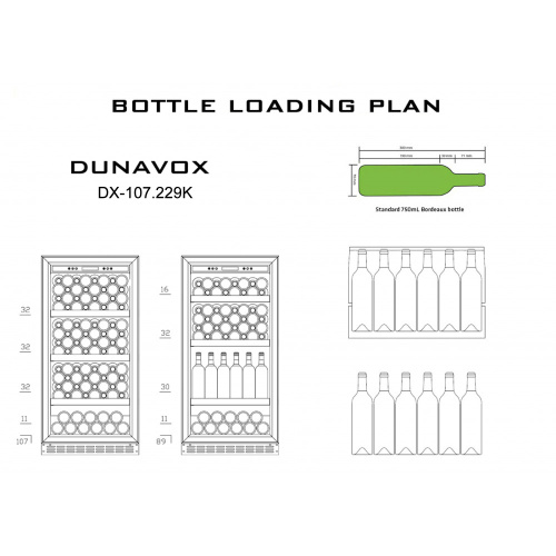 Винный шкаф Dunavox DX-107.229K фото 3