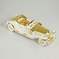 EMOZIONI Сувенир машина 51х16хН15 см, керамика, цвет белый, декор золото, swarovski