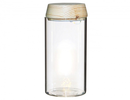 Стеклянный цилиндр для флорариума с верхней подсветкой "Стакан для чудес", 18 см, 4 SEASONS