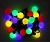 Светодиодная гирлянда Мультишарики 25 мм мигающие 70 разноцветных LED ламп 10 м, черный ПВХ, соединяемая, IP44, SNOWHOUSE