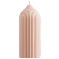 Свеча декоративная бежево-розового цвета из коллекции edge
