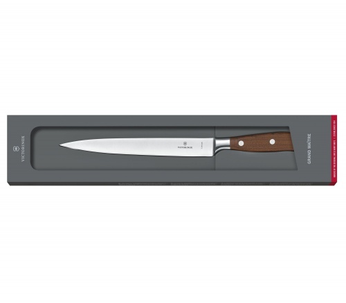 Нож Victorinox филейный, лезвие 20 см прямое, дерево (подарочная упаковка) фото 2