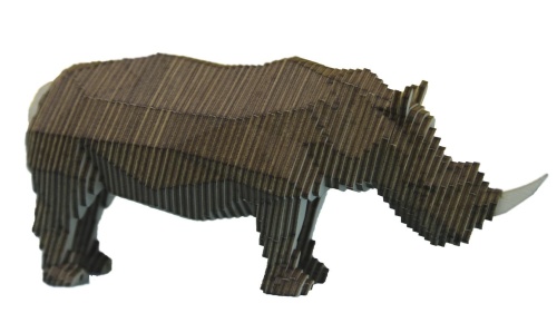 Деревянный конструктор UNIWOOD Носорог с набором карандашей фото 7