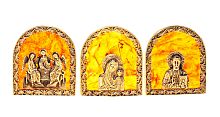 Набор из трёх иконок из янтаря, salv/M-a/Tr