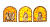 Набор из трёх иконок из янтаря, salv/M-a/Tr, Бронза