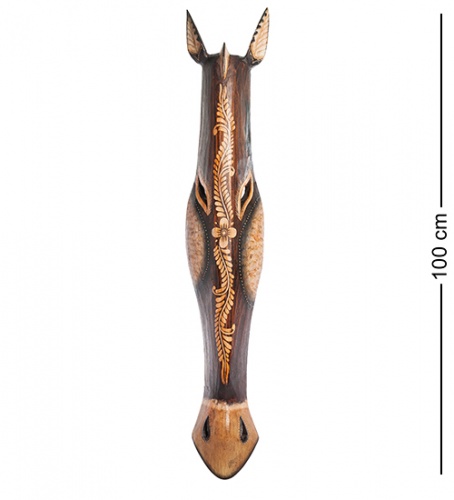 20-204 Панно настенное "Маска Лошадь" (албезия, о.Бали) 100 см