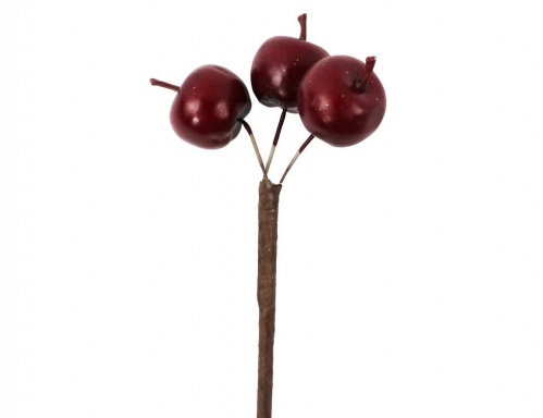 Декоративная ветка  "Яблочки", бордовые, 50 см, Hogewoning