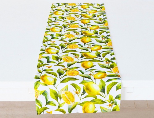 Дорожка для стола "Солнечные лимончики", полиэстер, 150х40 см, Boltze фото 2