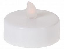 Свечи чайные "Классические" (XL), мерцающие, с тёплыми белыми LED-огнями, белые, набор 2 шт., 2.2х5.8 см, батарейки, Koopman International