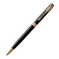 Parker Sonnet Core Slim - LaqBlack GT, шариковая ручка, M, BL