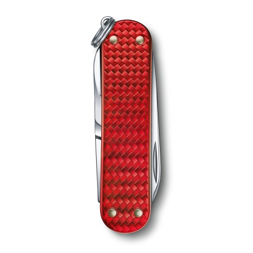 Нож-брелок Victorinox Classic SD Precious Alox, 58 мм, 5 функций, "Iconic Red" (подар. упаковка) фото 2