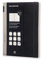 Блокнот Moleskine Professional Soft XL, 192 стр., черный, в линейку