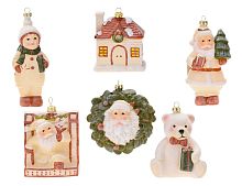 Ёлочная игрушка "Новогоднее ретро", 9x7x14 см, пластик, разные модели, Koopman International