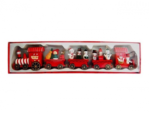 Новогодняя фигурка "Поезд из игрушечной страны", дерево, красный, 43 см, Breitner фото 3