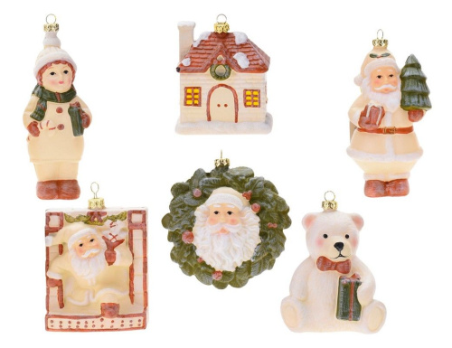 Ёлочная игрушка "Новогоднее ретро", 9x7x14 см, пластик, разные модели, Koopman International