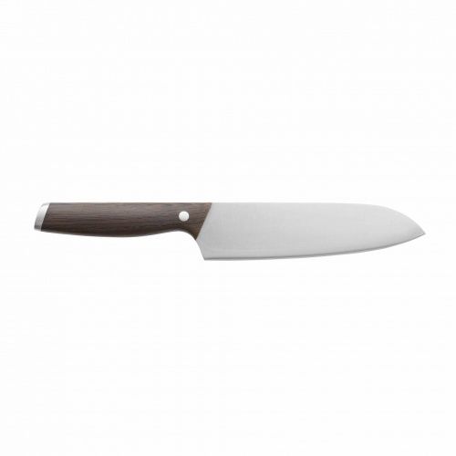Нож сантоку с рукоятью из темного дерева 17,5см