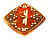 Шкатулка "Стрекоза" с жемчугом из янтаря, stl-11, Серебро